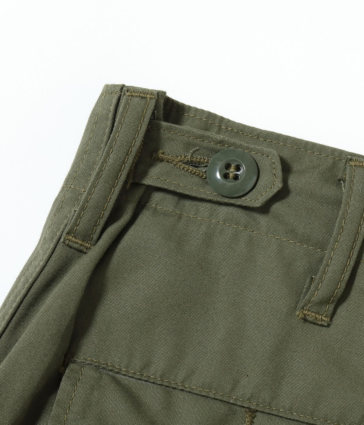 BR42500 TROUSERS MENS COTTON WIND RESISTANT POPLIN OLIVE GREEN ARMY SHADE 107 SHORT LENGTH - OLIVE