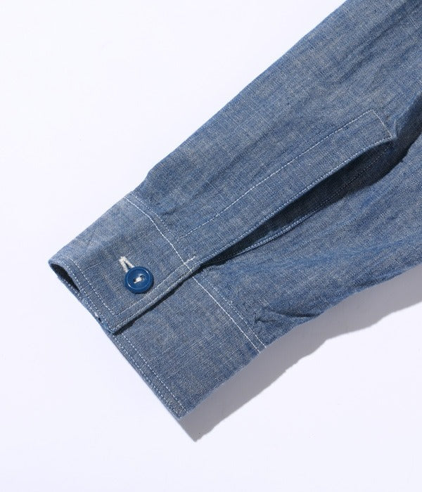 BR25995 CHAMBRAY WORK SHIRT - BLUE