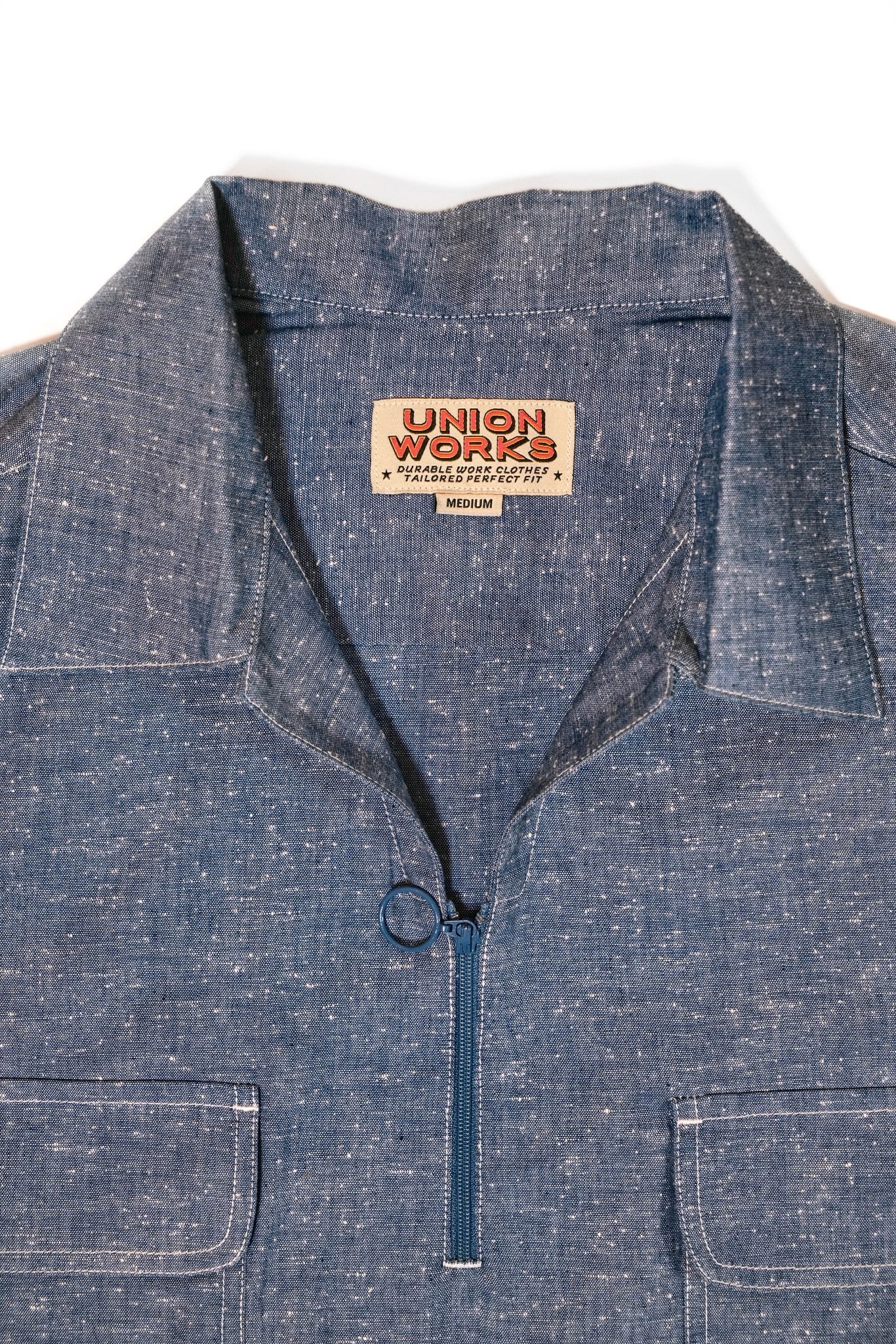 HALF ZIP WORK SHIRT - NEP CHAMBRAY