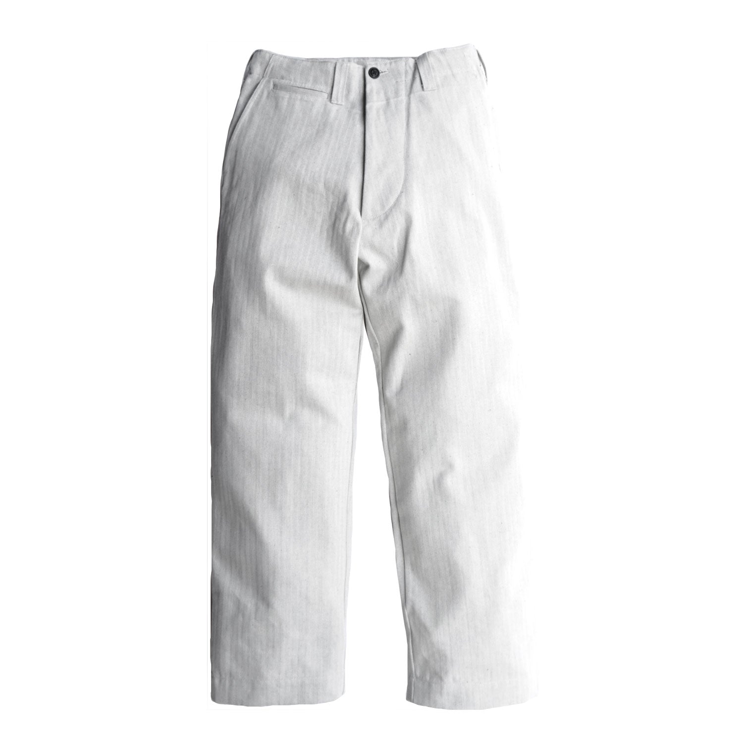 SWC600C-HBII 13oz Herringbone Wide Trousers - OATMEAL
