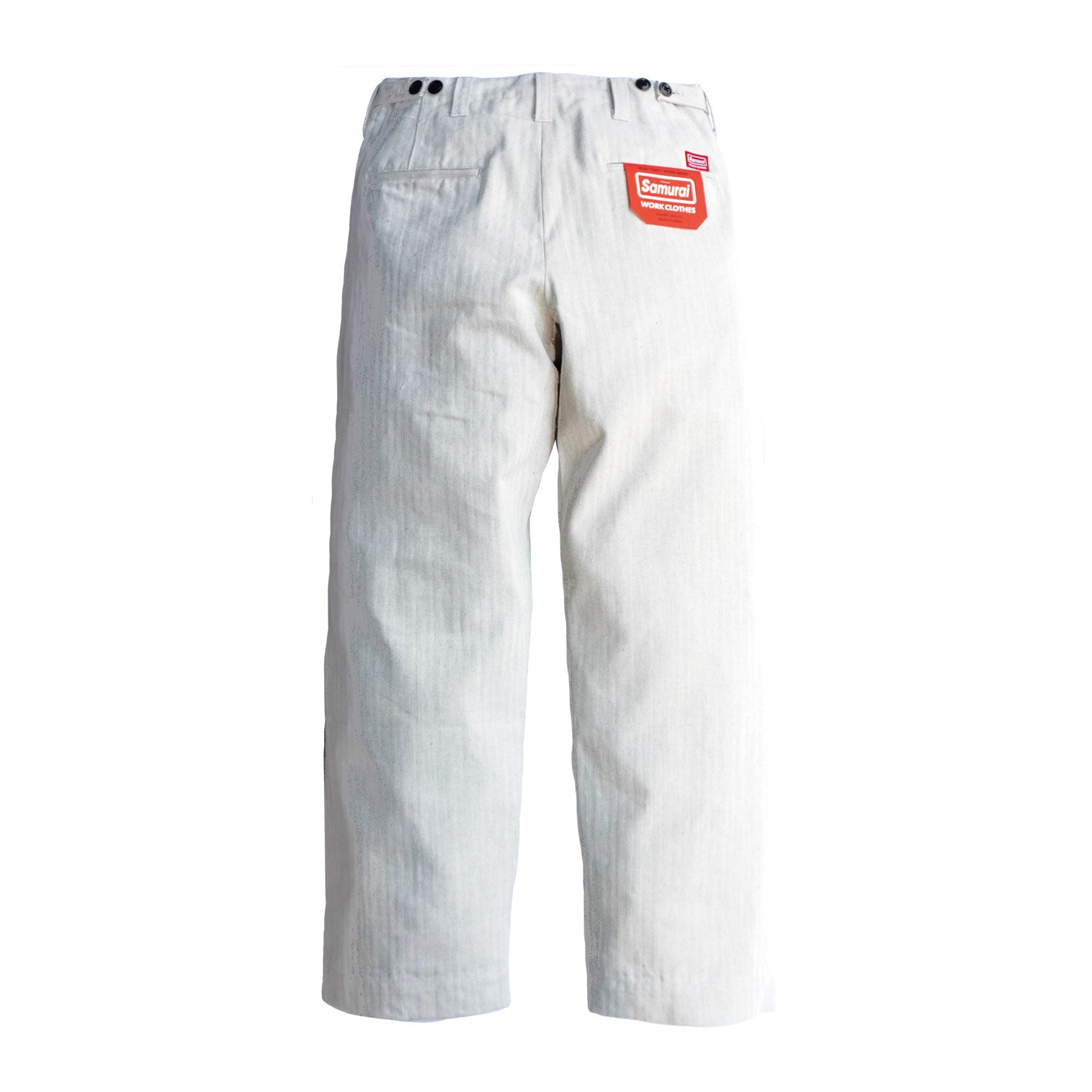 SWC600C-HBII 13oz Herringbone Wide Trousers - OATMEAL