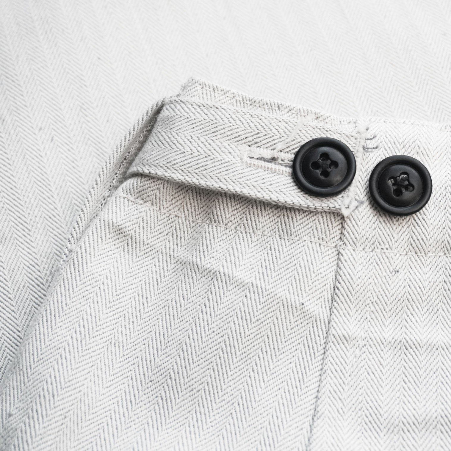 SWC600C-HBII 13oz Herringbone Wide Trousers - OATMEAL