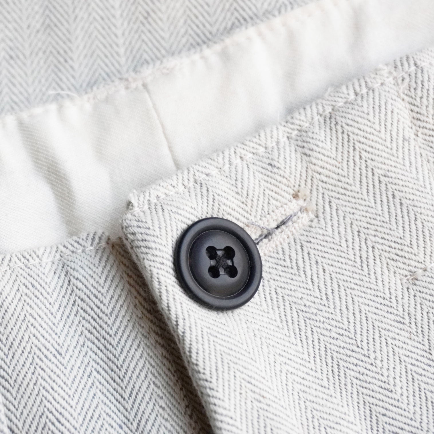 SWC600C-HBII 13oz Herringbone Wide Trousers - OATMEAL