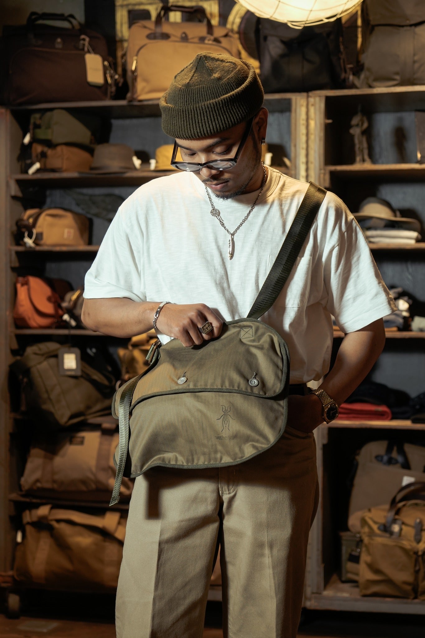 HBT MILITARY STYLE SHOULDER BAG - VINTAGE