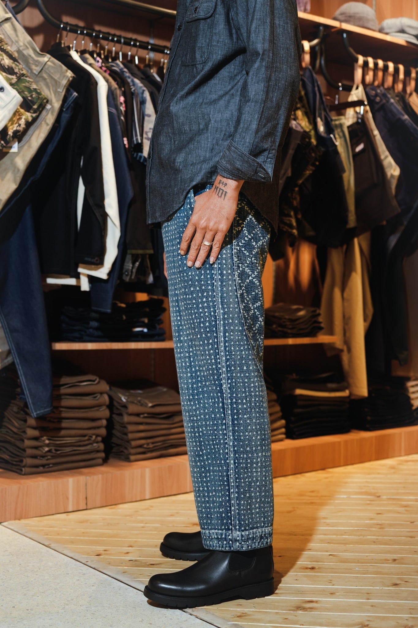 WABASH ZIMBABWE STRAIGHT-LEG PANTS - INDIGO