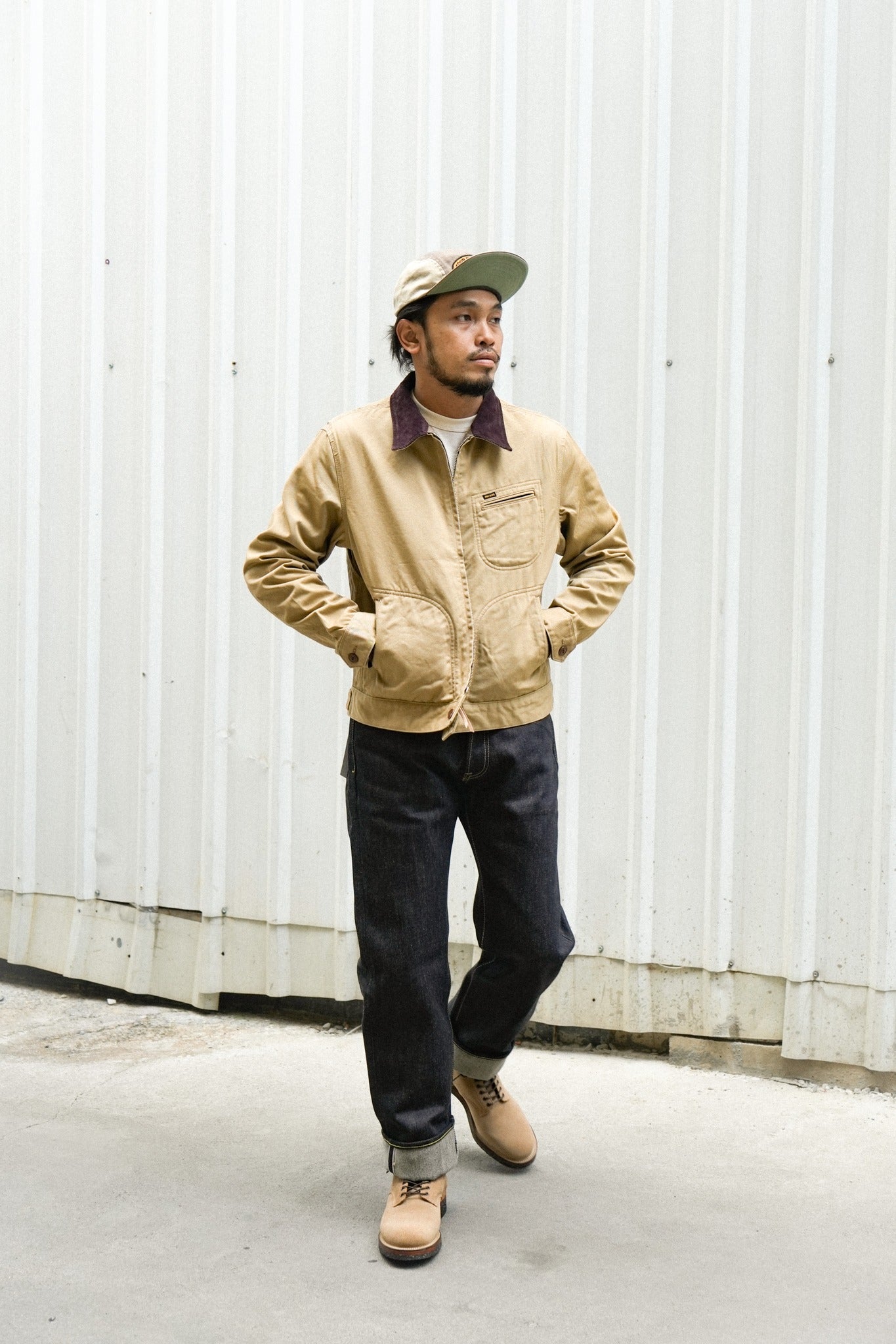 IHJ-144 12oz Kurashikizome Twill Work Jacket - BEIGE