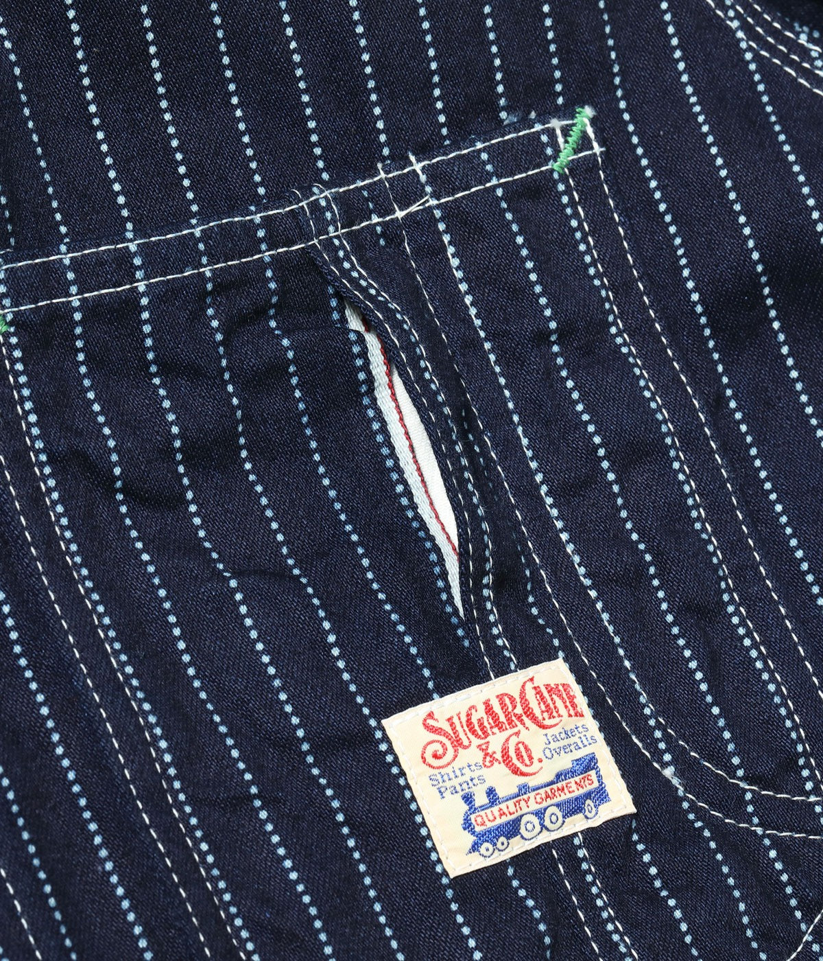 SC15658 9oz. WABASH STRIPE WORK COAT - INDIGO WABASH