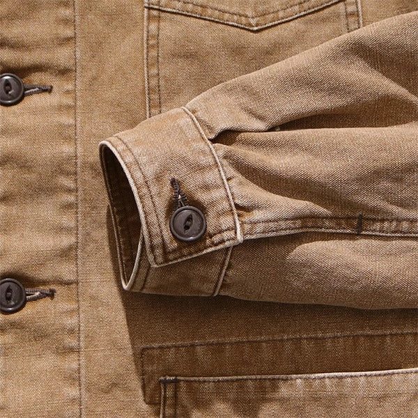SC15723 COTTON DUCK FRENCH WORK JACKET - BROWN