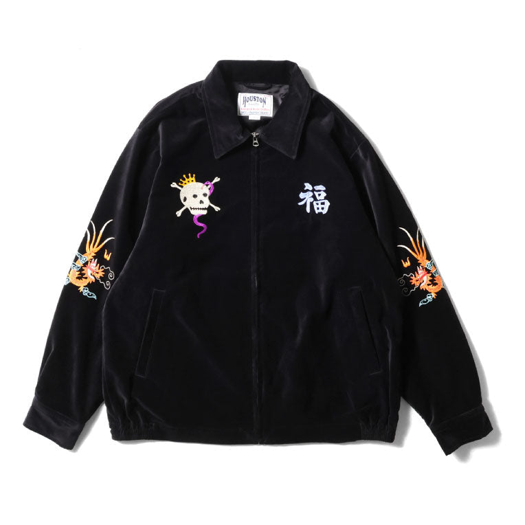 51507 COTTON VELVETEEN VIETNAM JACKET (TIGER) - BLACK