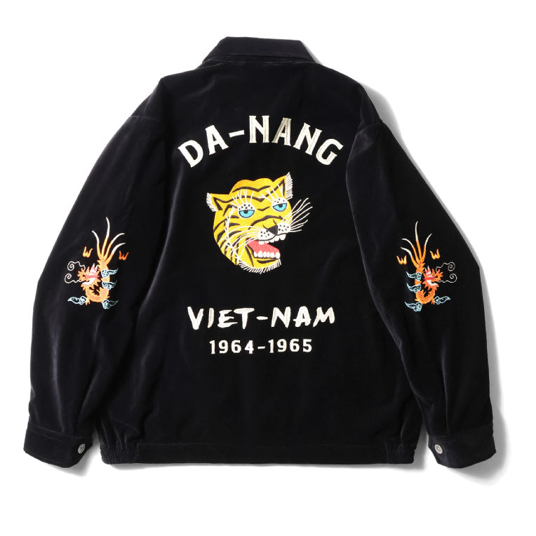 51507 COTTON VELVETEEN VIETNAM JACKET (TIGER) - BLACK