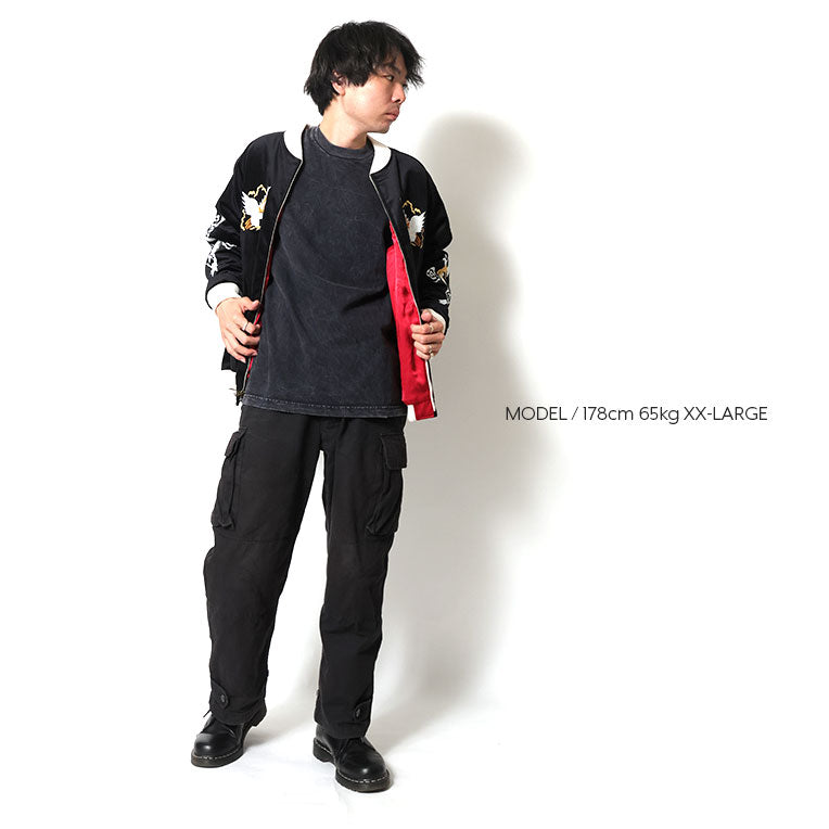 51524 VELVETEEN SOUVENIR JACKET (MAP) - BLACK