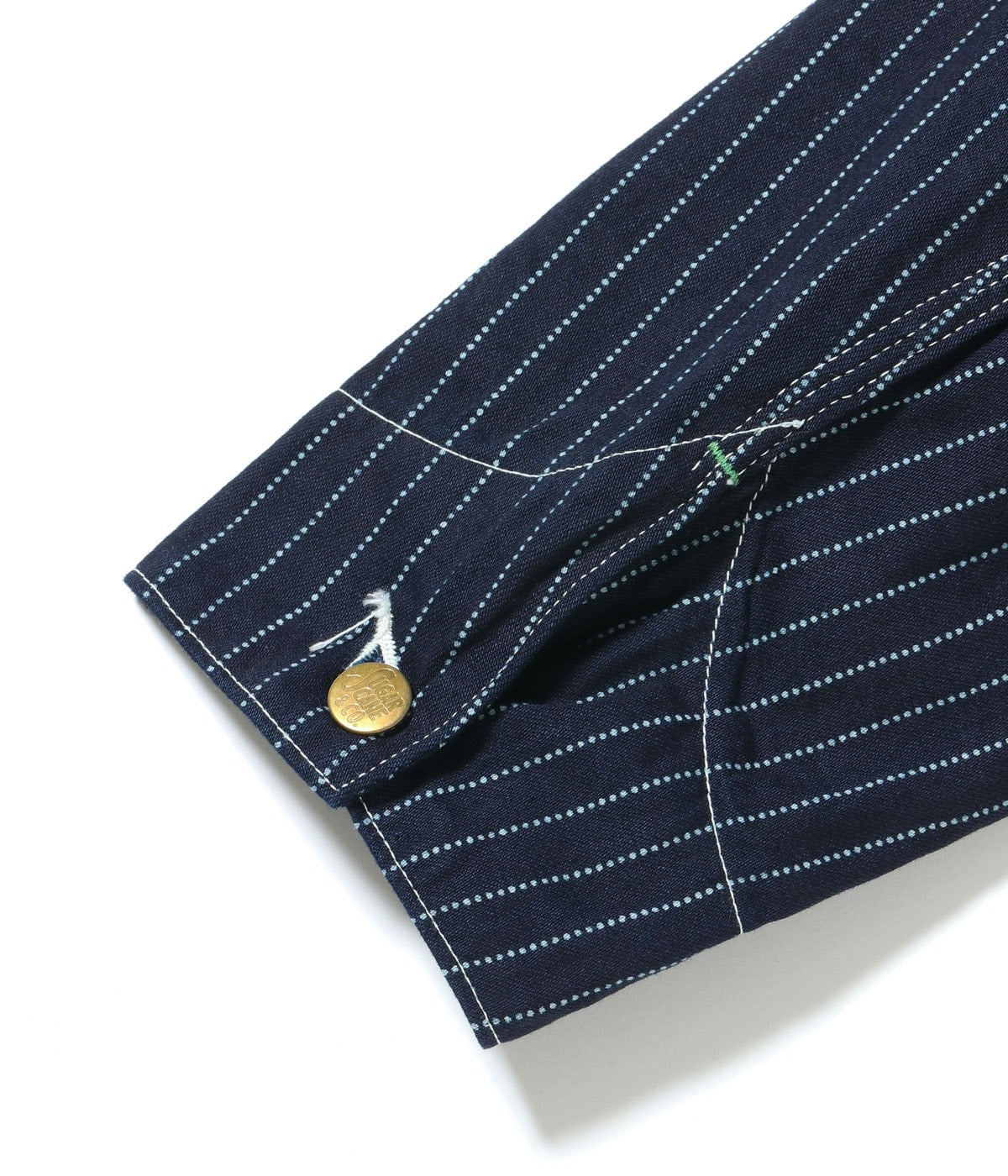 SC15658 9oz. WABASH STRIPE WORK COAT - INDIGO WABASH
