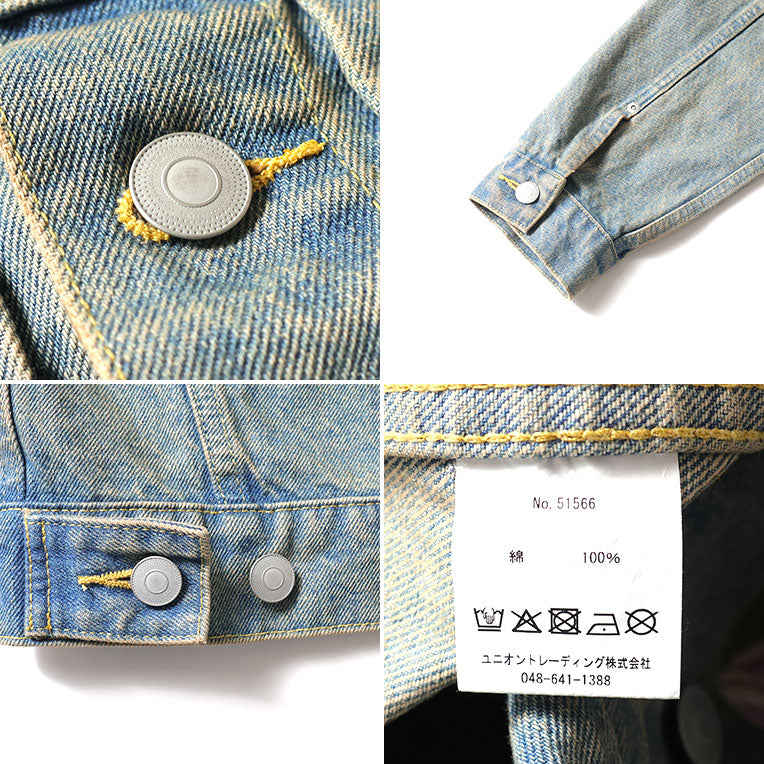 51566 DENIM EMBROIDERY TRACKER JACKET - INDIGO VINTAGE WASH