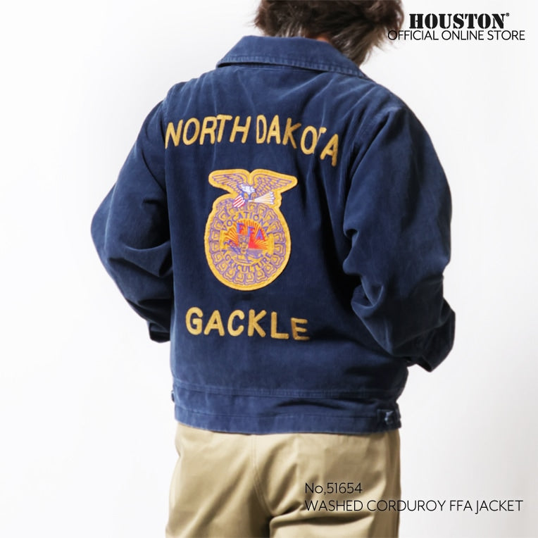 51654 WASHED CORDUROY FFA JACKET (FFA) - NAVY