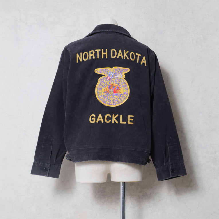 51654 WASHED CORDUROY FFA JACKET (FFA) - BLACK
