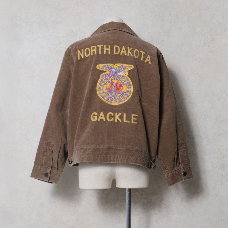51654 WASHED CORDUROY FFA JACKET (FFA) - BROWN