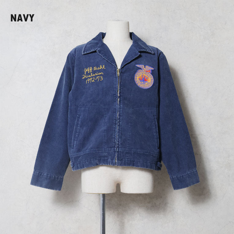 51654 WASHED CORDUROY FFA JACKET (FFA) - NAVY