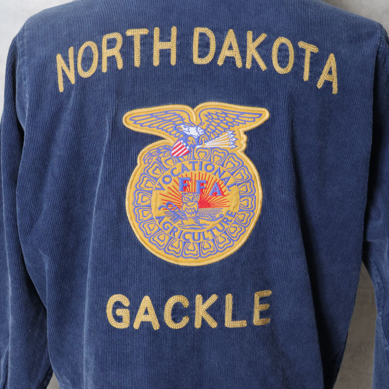 51654 WASHED CORDUROY FFA JACKET (FFA) - NAVY