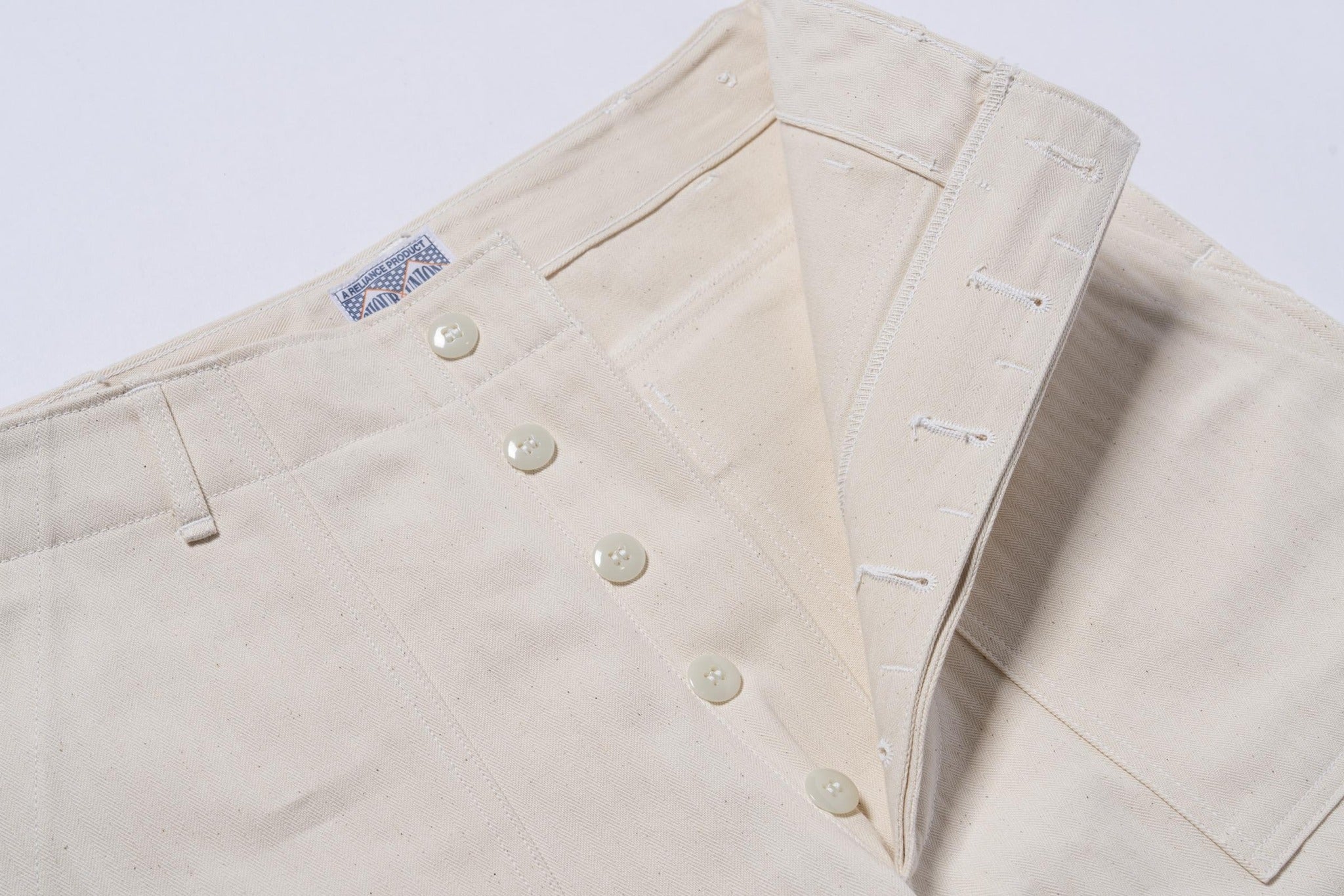 MP23017 UTILITY TROUSERS / WHITE HBT - ECRU