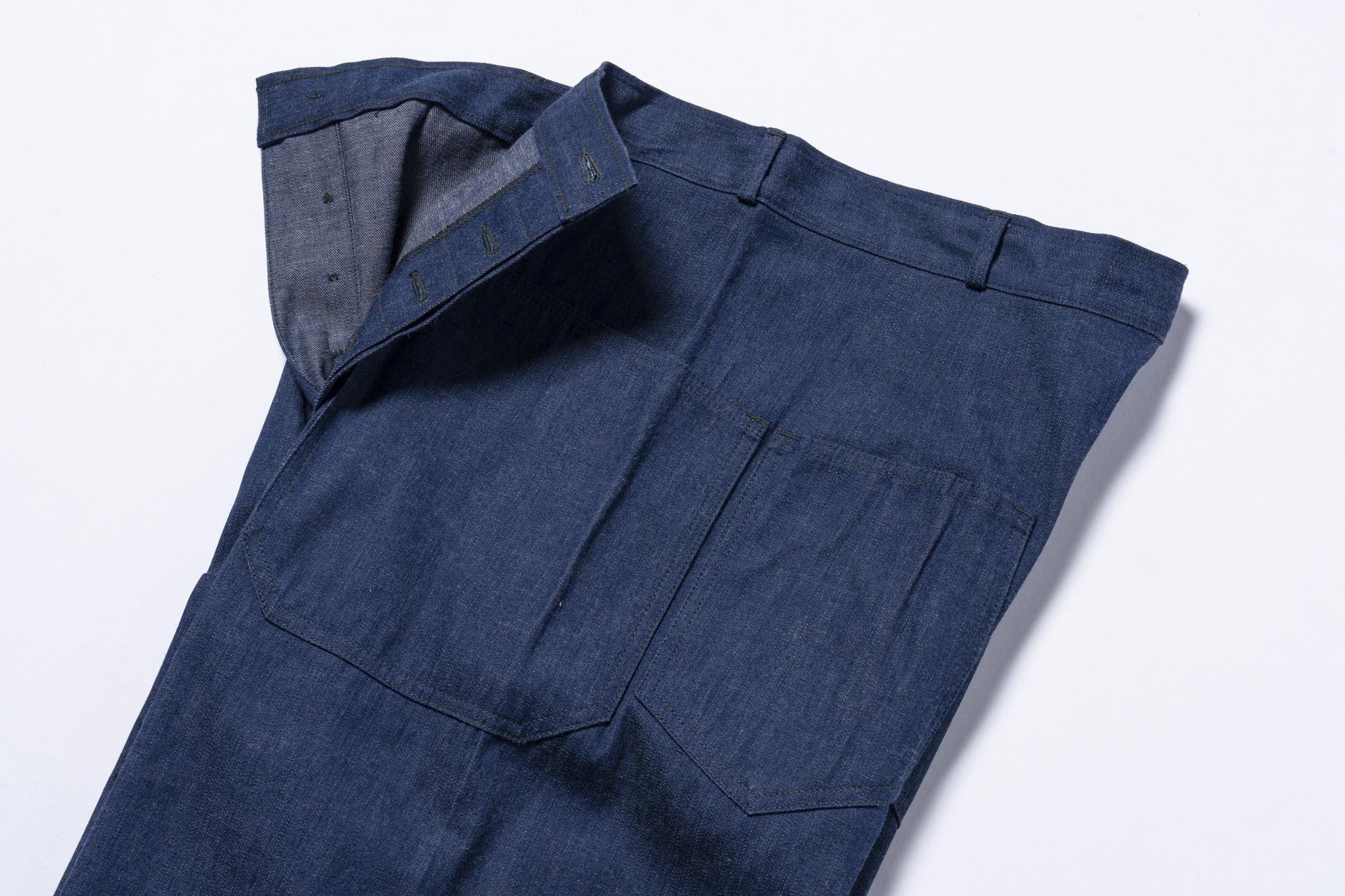 MP23007 U.S. NAVY DENIM DUNGAREE TROUSERS - INDIGO