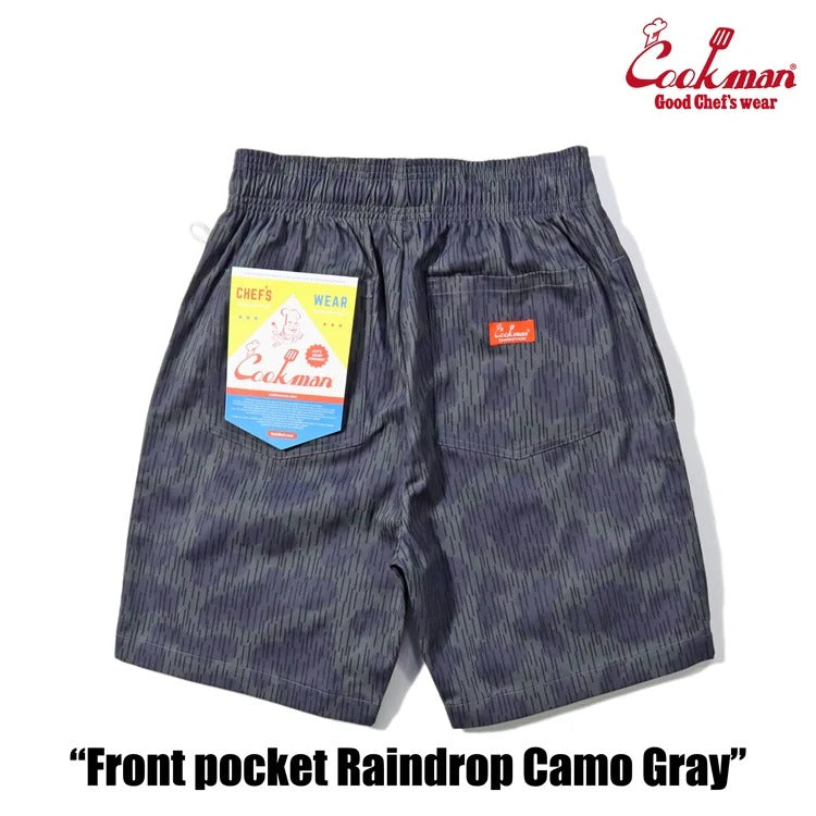 CHEF SHORT PANTS FRONT POCKET - RAINDROP CAMO GRAY