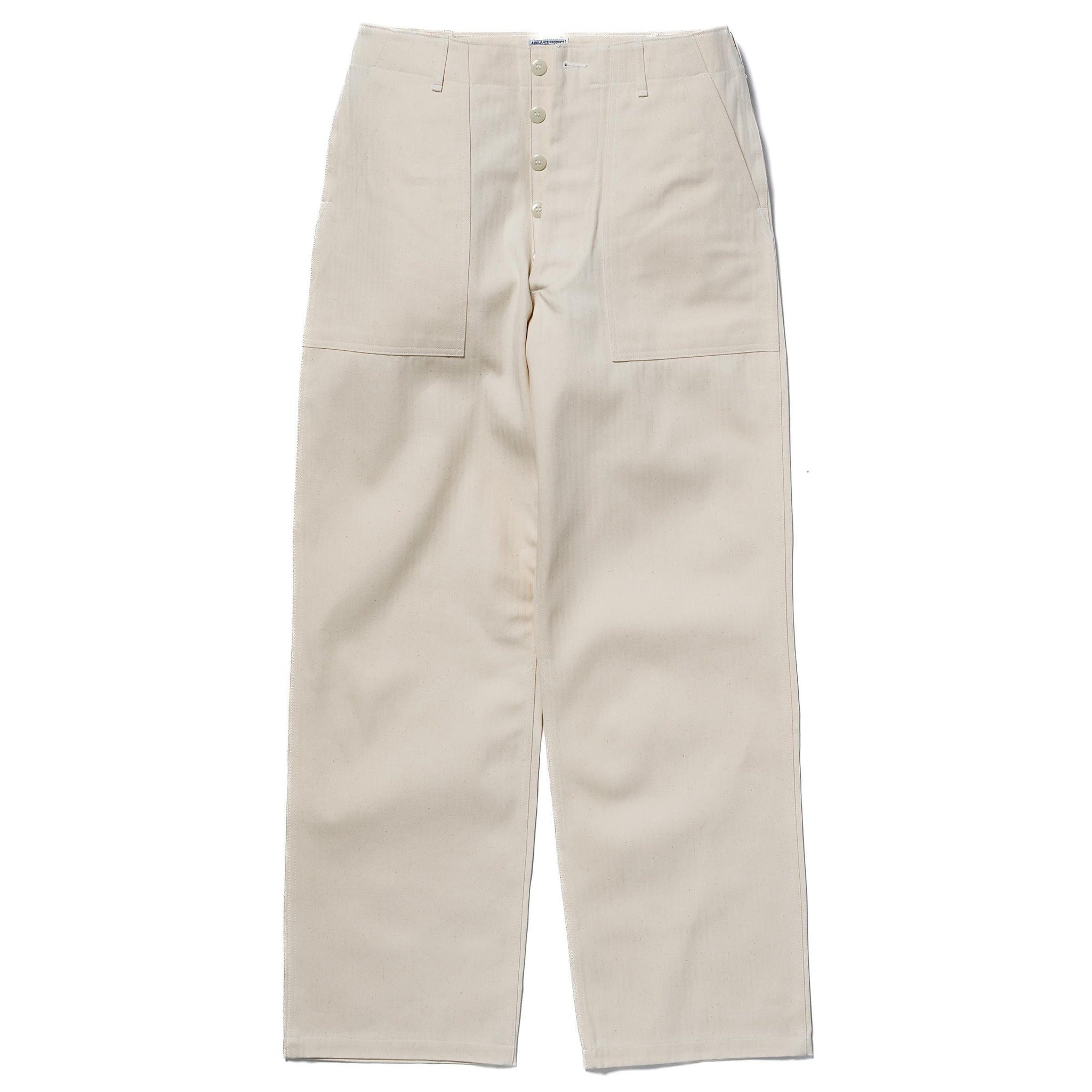 MP23017 UTILITY TROUSERS / WHITE HBT - ECRU