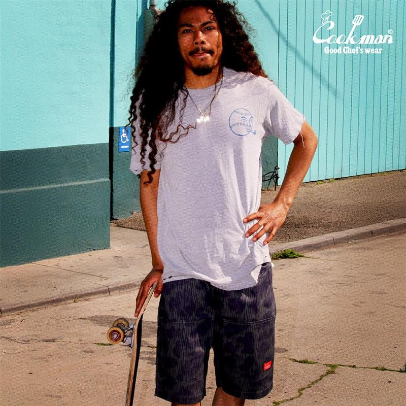 CHEF SHORT PANTS FRONT POCKET - RAINDROP CAMO GRAY