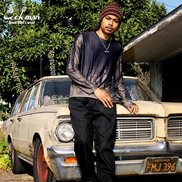 CHEF PANTS HERRINGBONE - BLACK