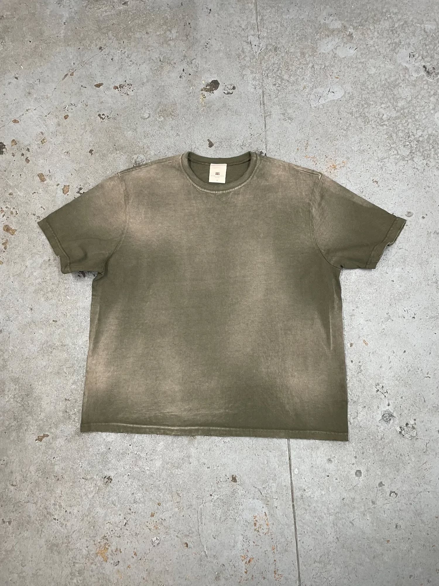 OVERSIZE CROP TEE S/S - AGED OLIVE GREEN