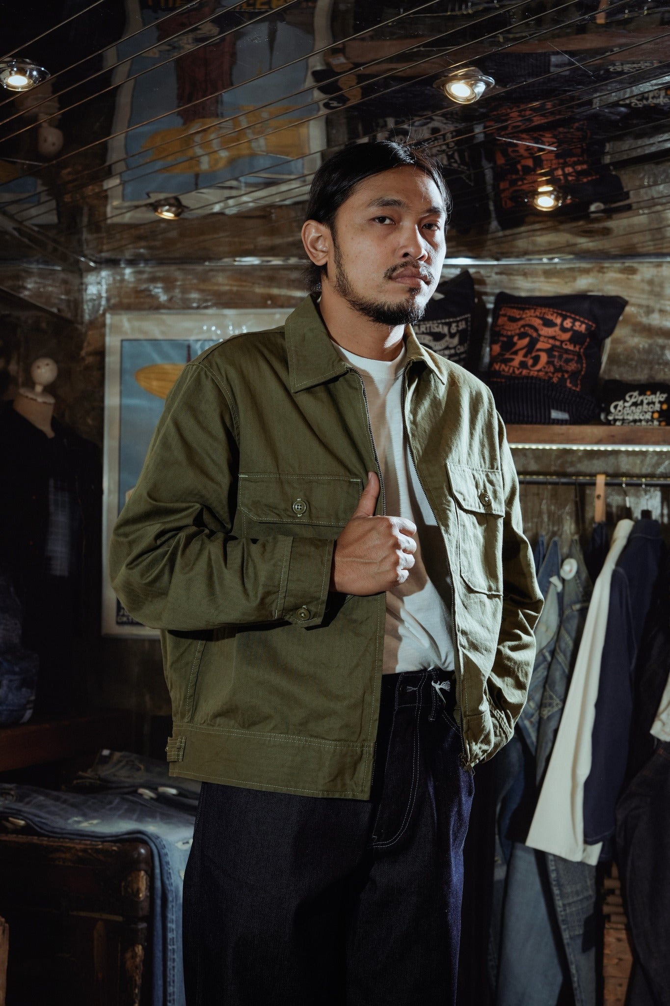 MECHANIC JACKET - OLIVE HBT