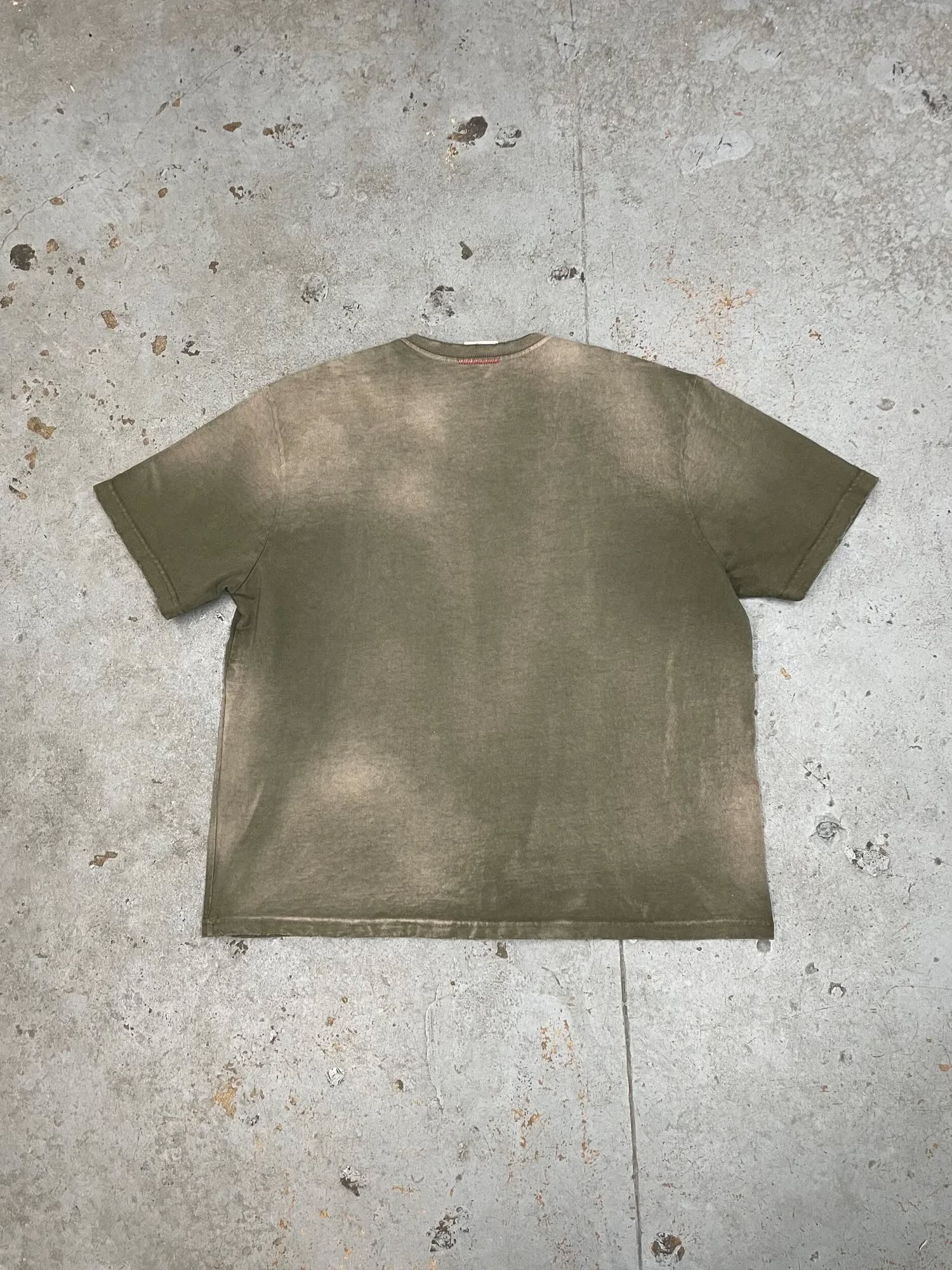 OVERSIZE CROP TEE S/S - AGED OLIVE GREEN