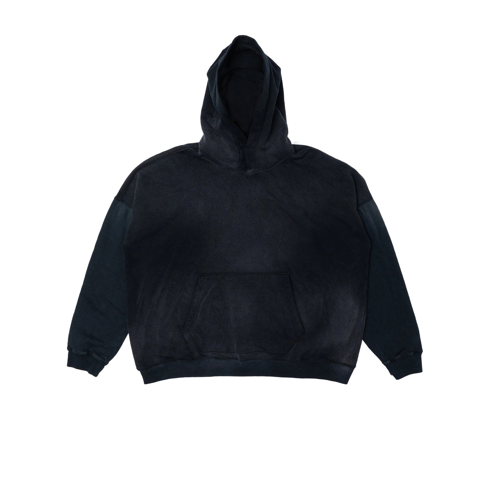 OVERSIZE CROP HOODIE - AGED BLACK