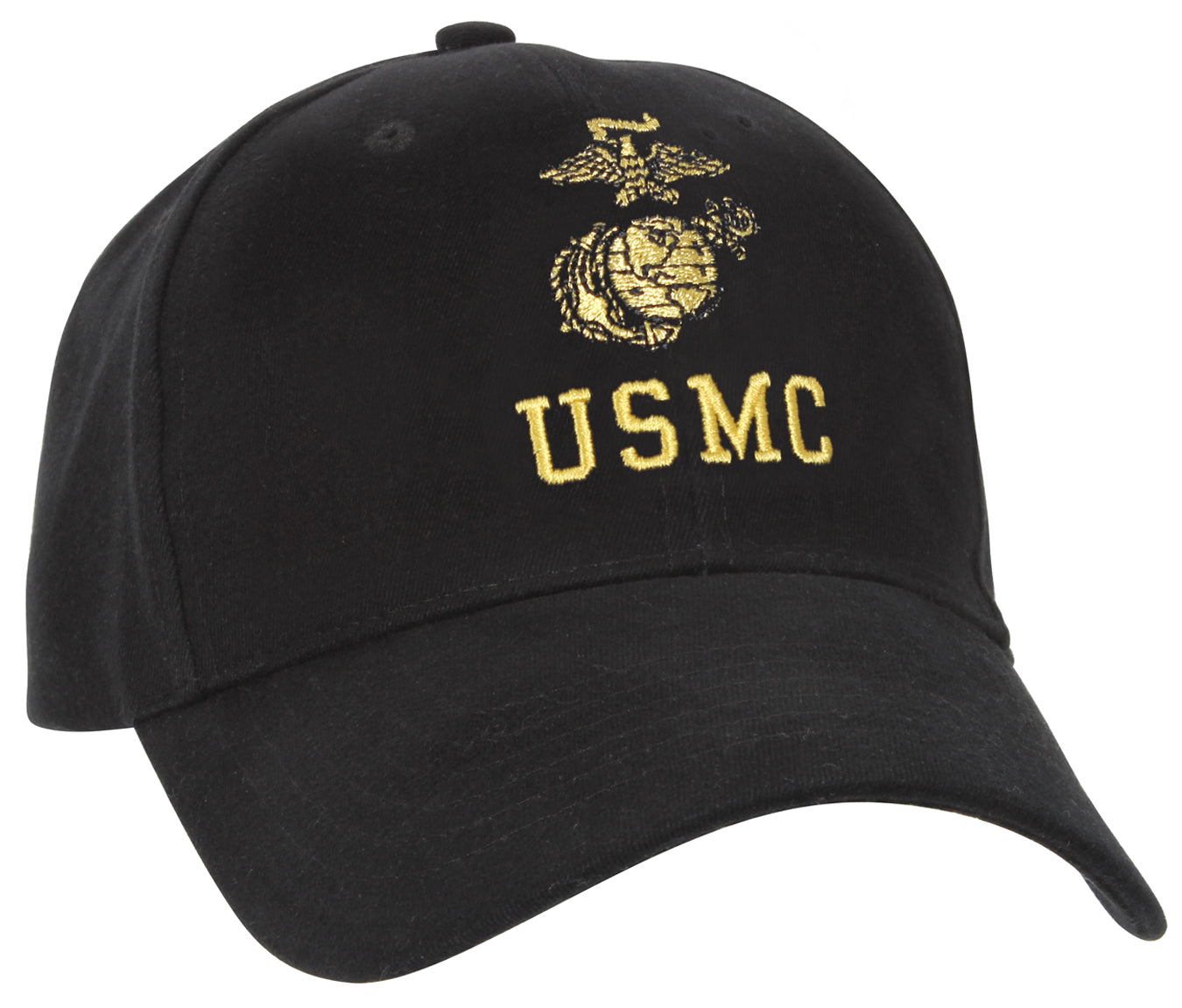USMC With Eagle Globe & Anchor Insignia Cap - BLACK