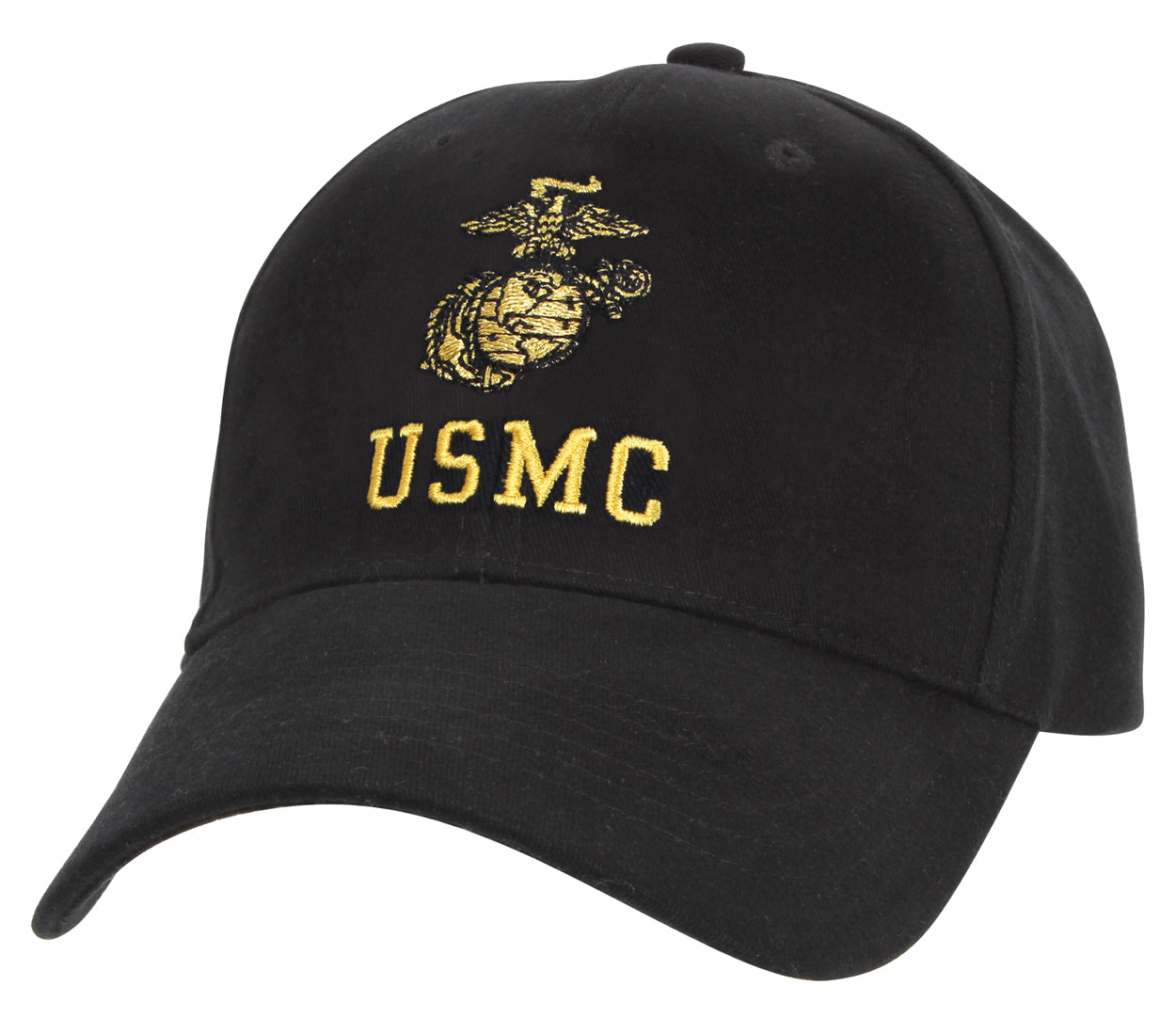 USMC With Eagle Globe & Anchor Insignia Cap - BLACK