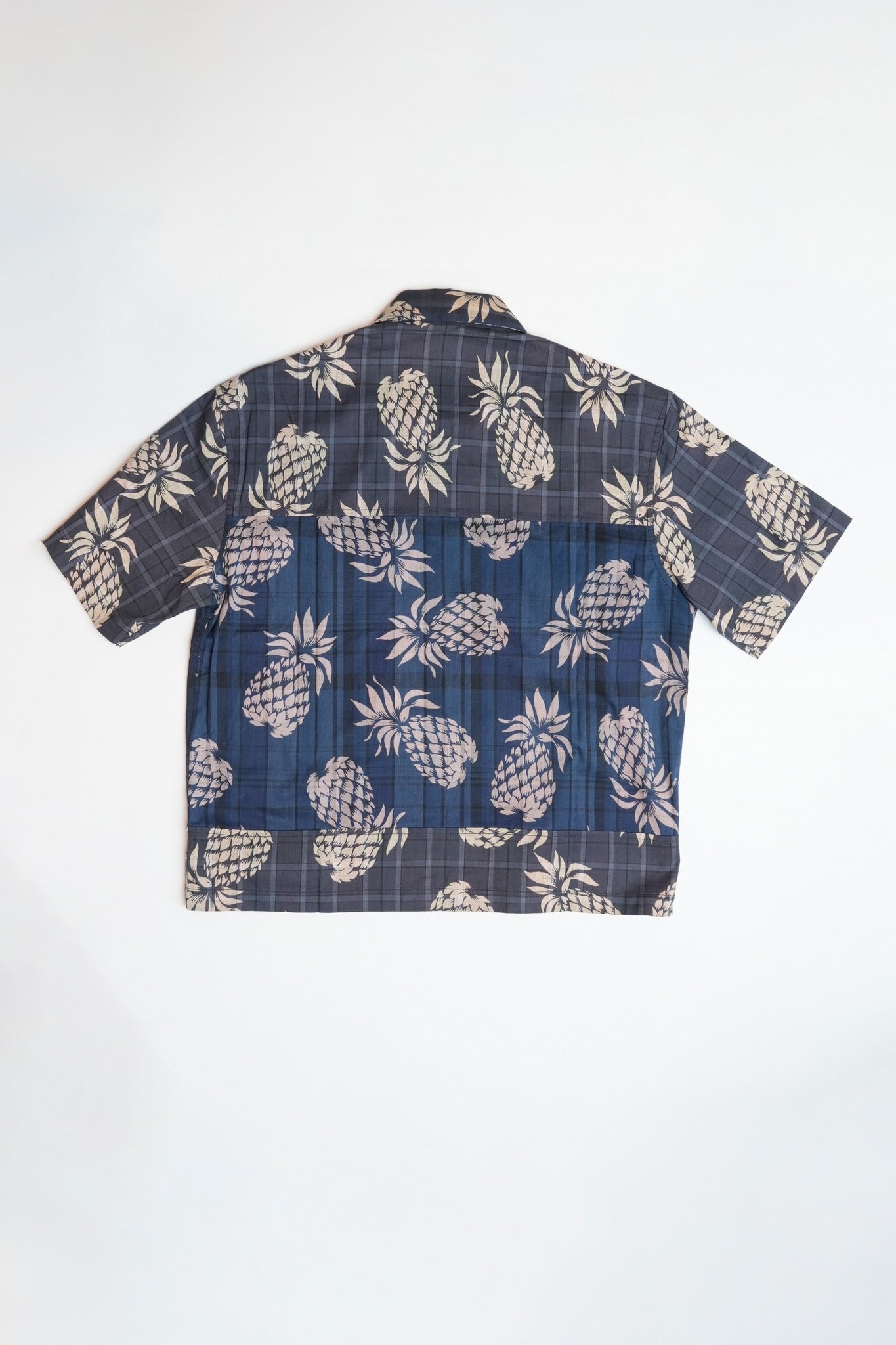 MASH UP P43 ZIP UP SHIRT - BLUE PINE APPLE