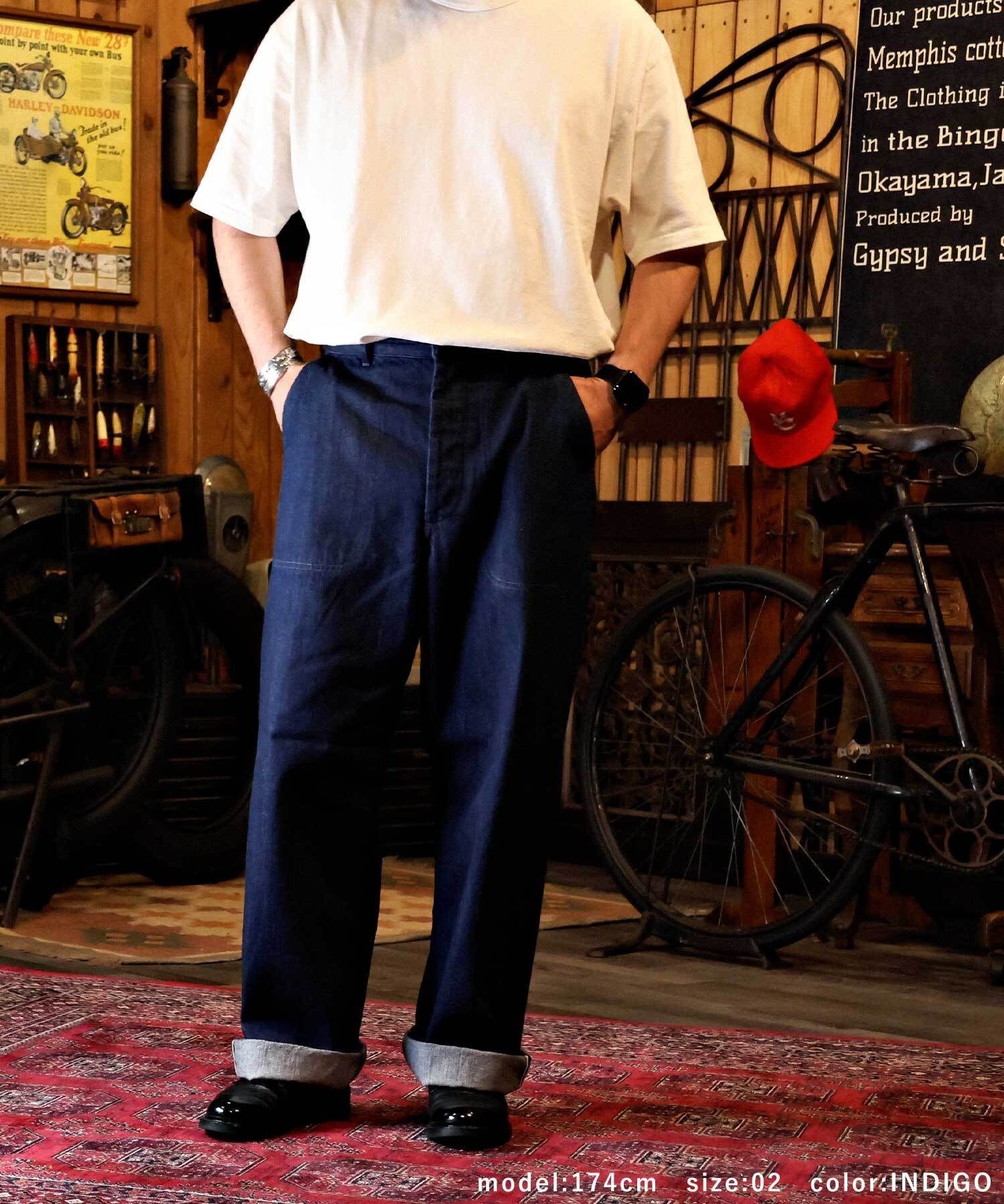 GS2449915 40S USN DENIM TROUSERS - INDIGO