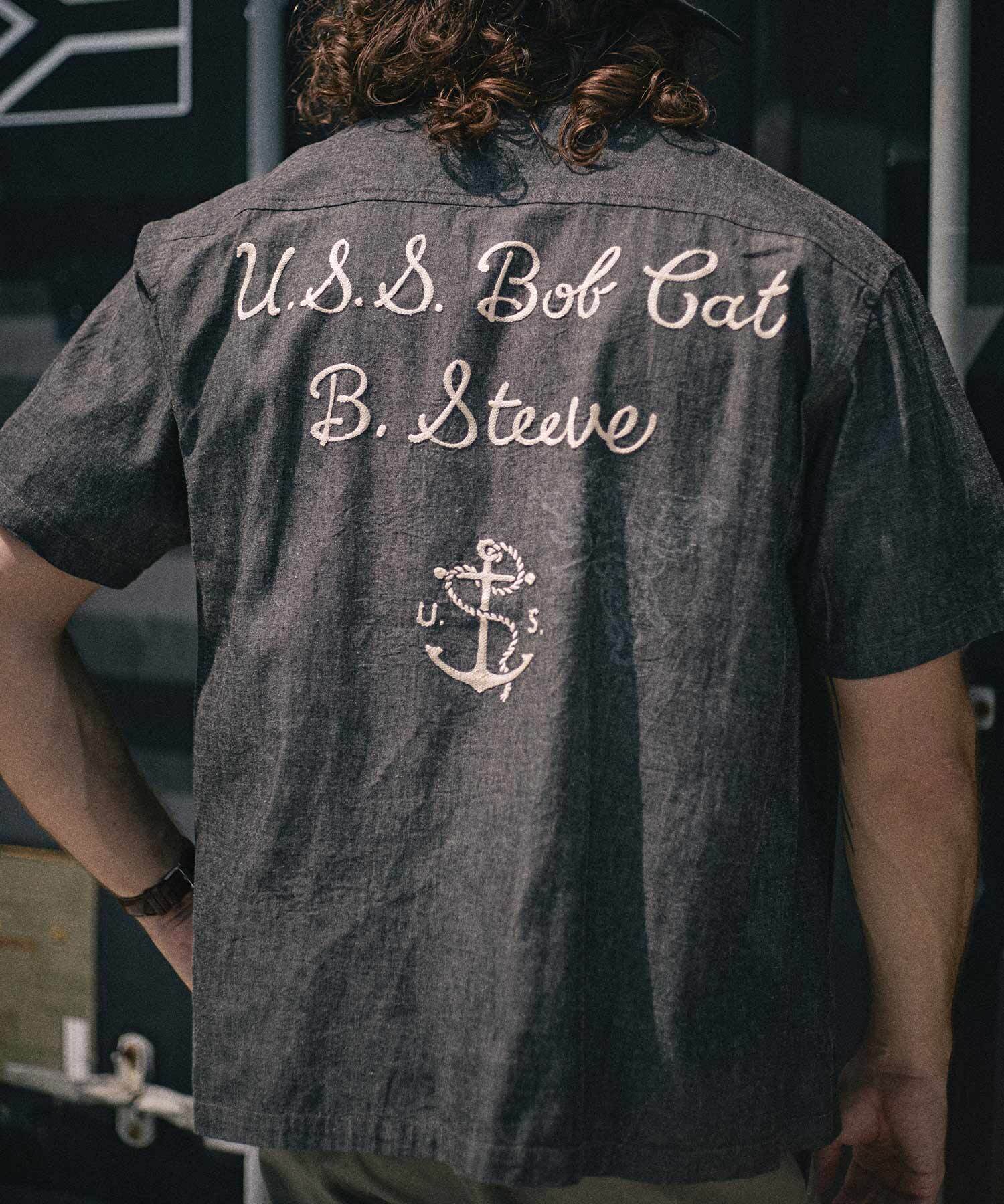 GS2549918 SHAMBRAY USS MARINE SHIRTS - BLACK