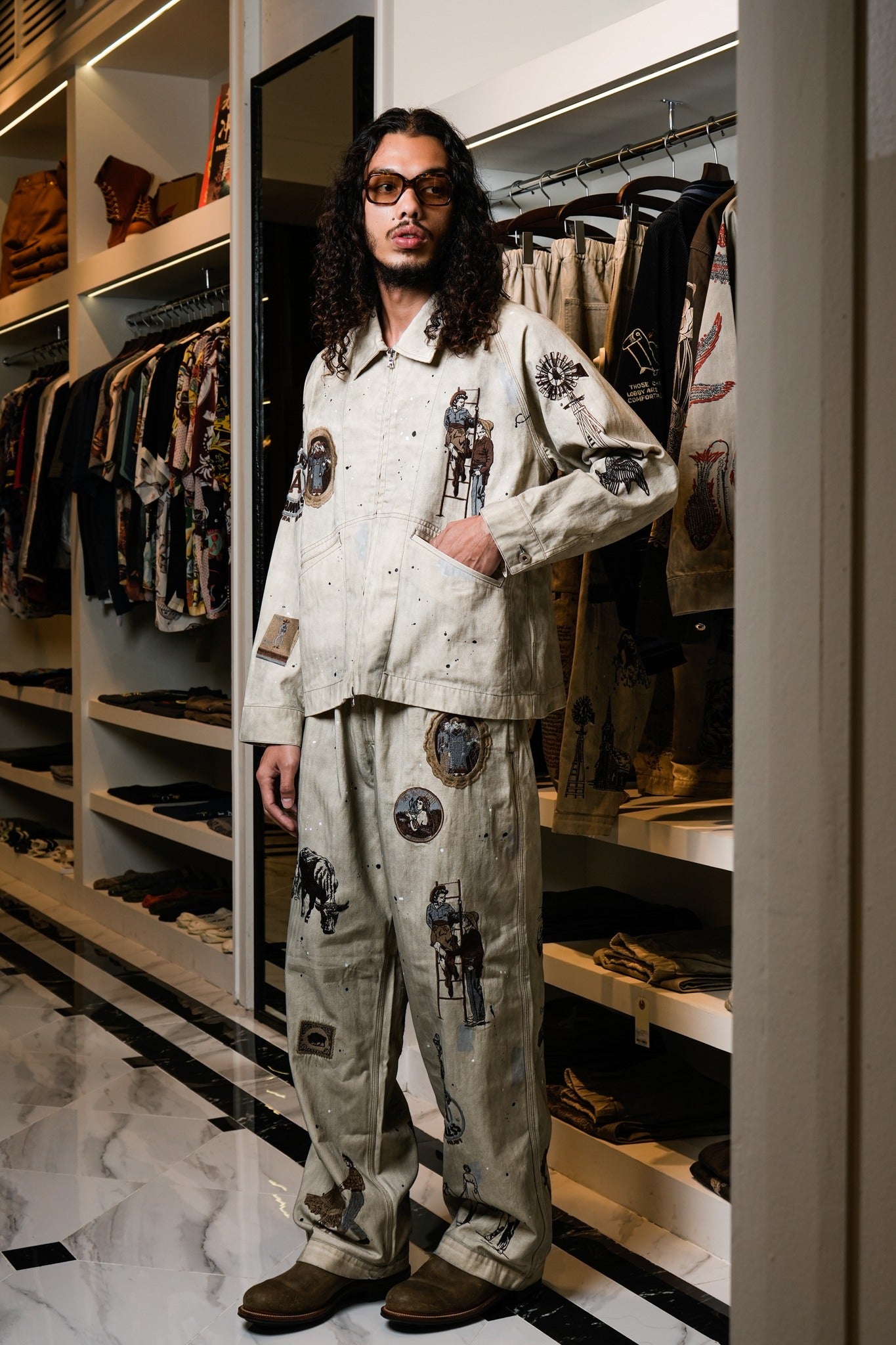 WESTERN PANT - SMOKE GREY