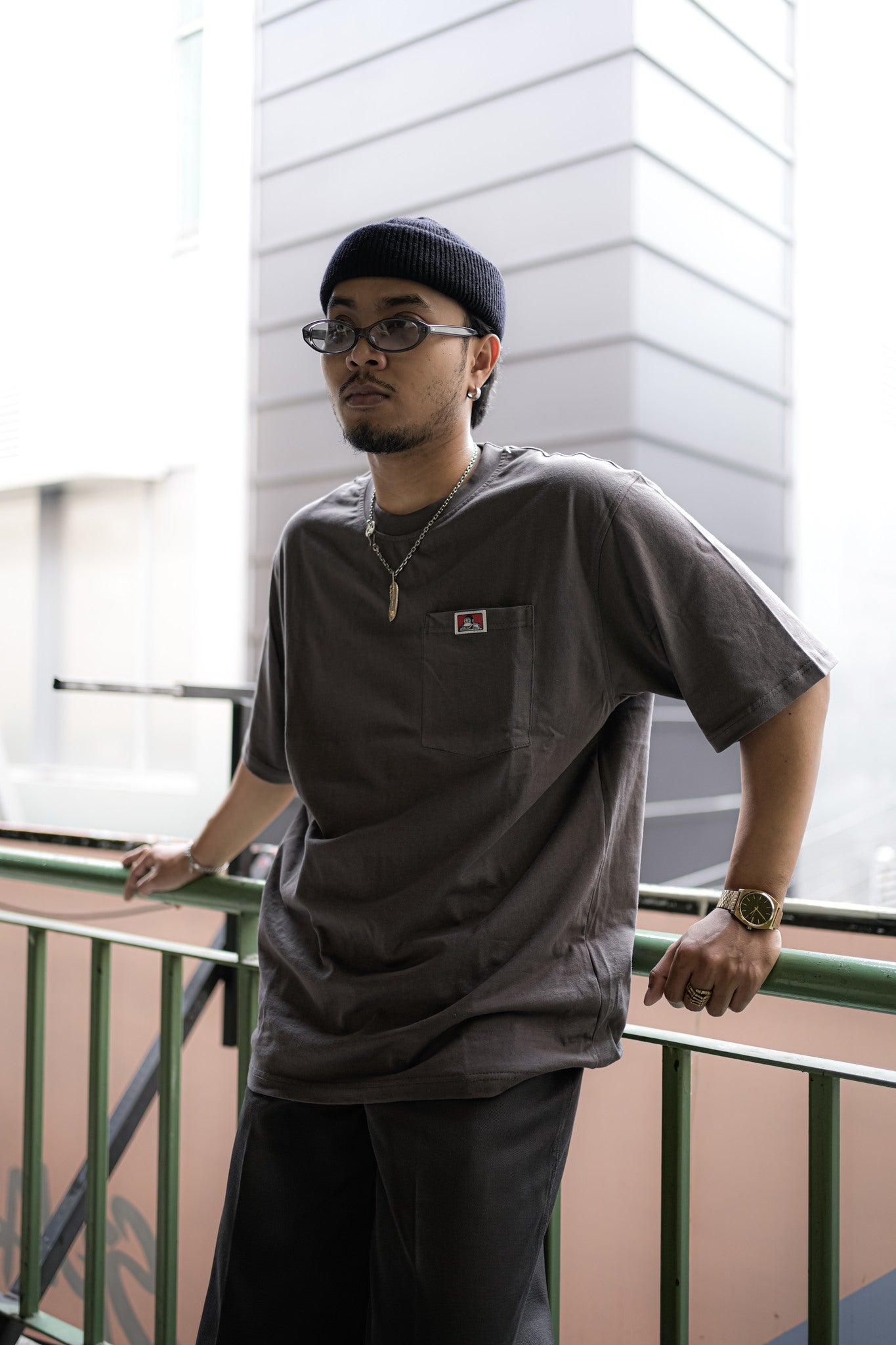 HEAVY DUTY POCKET TEE S/S - CHARCOAL