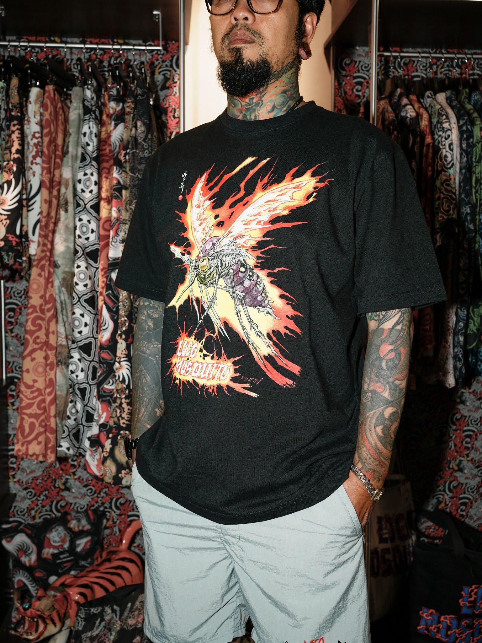 RINZIN L. MOSQUITO TEE - BLACK