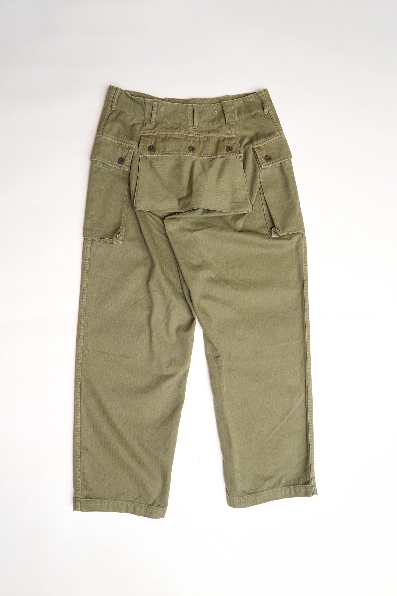 COTTON HBT P-44 MONKEY PANTS - GREEN