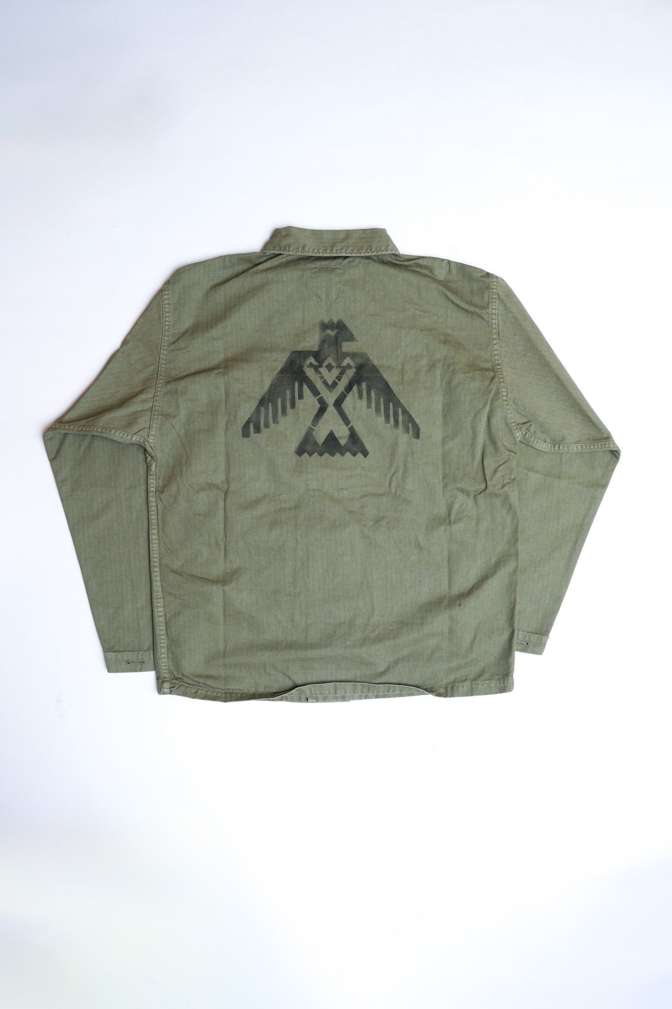 HBT P-43 TYPE STONE-WASH STENCILED JACKET TYPE 2 - GREEN
