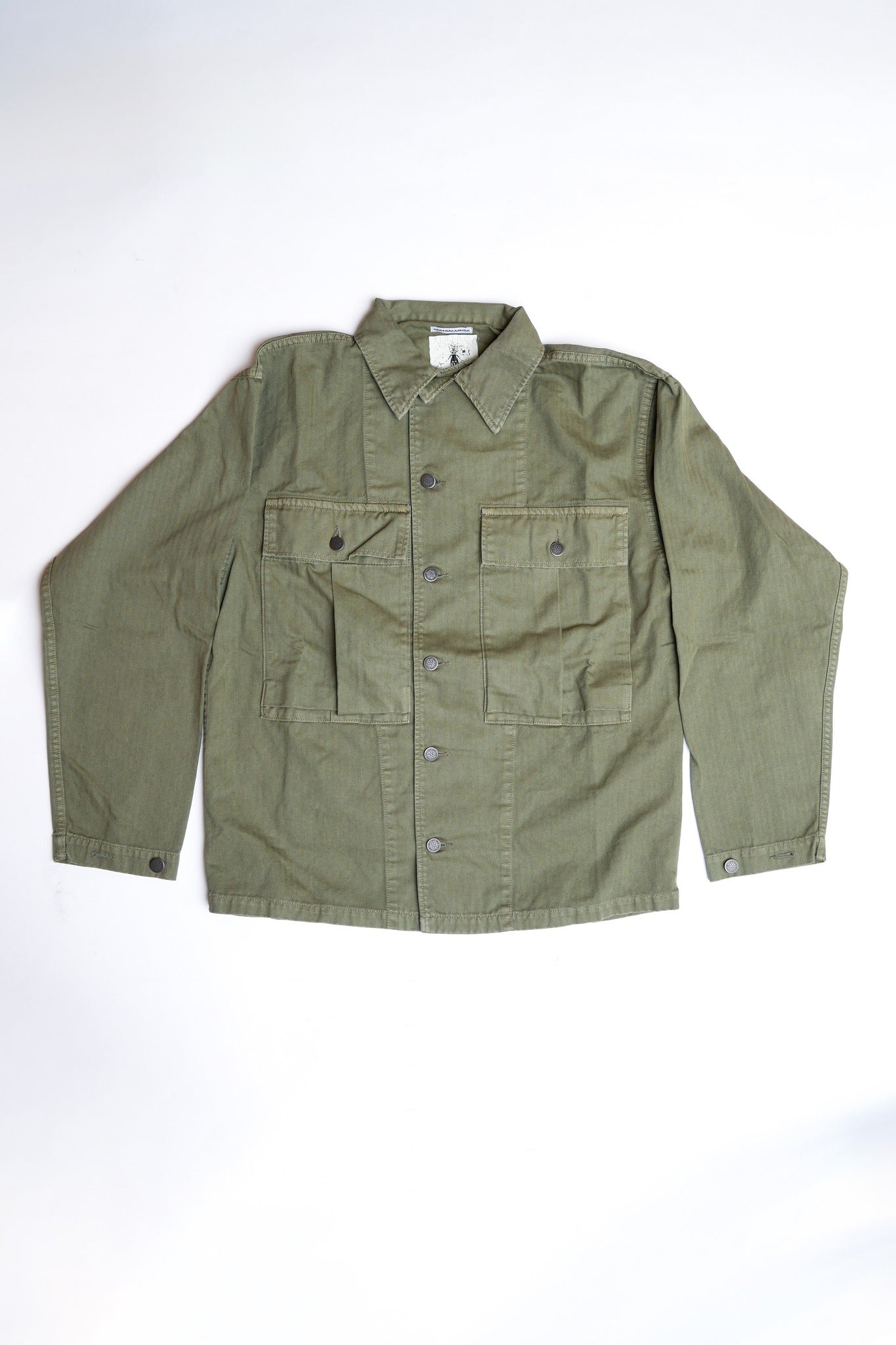 HBT P-43 TYPE STONE-WASH STENCILED JACKET TYPE 2 - GREEN
