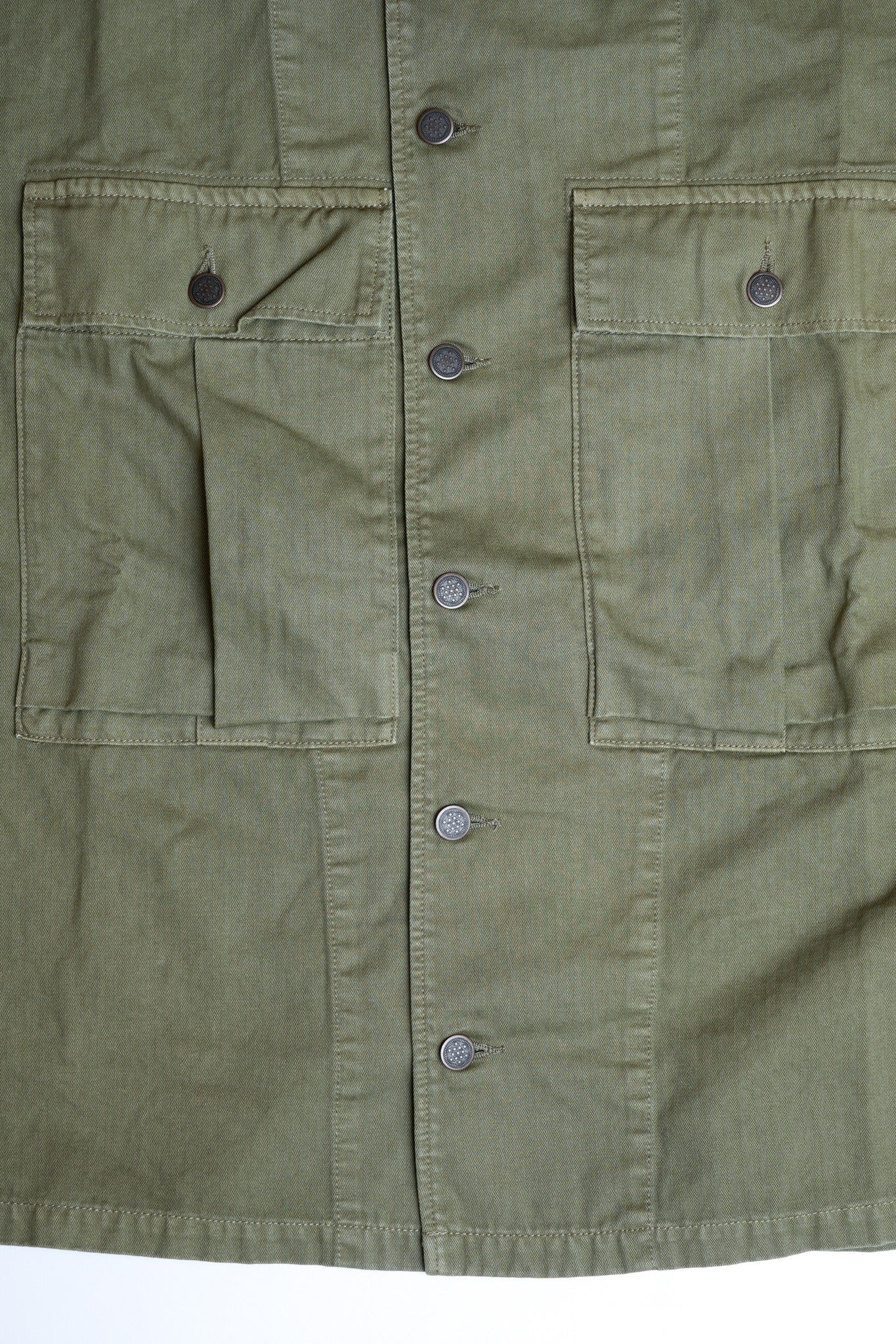 HBT P-43 TYPE STONE-WASH STENCILED JACKET TYPE 2 - GREEN