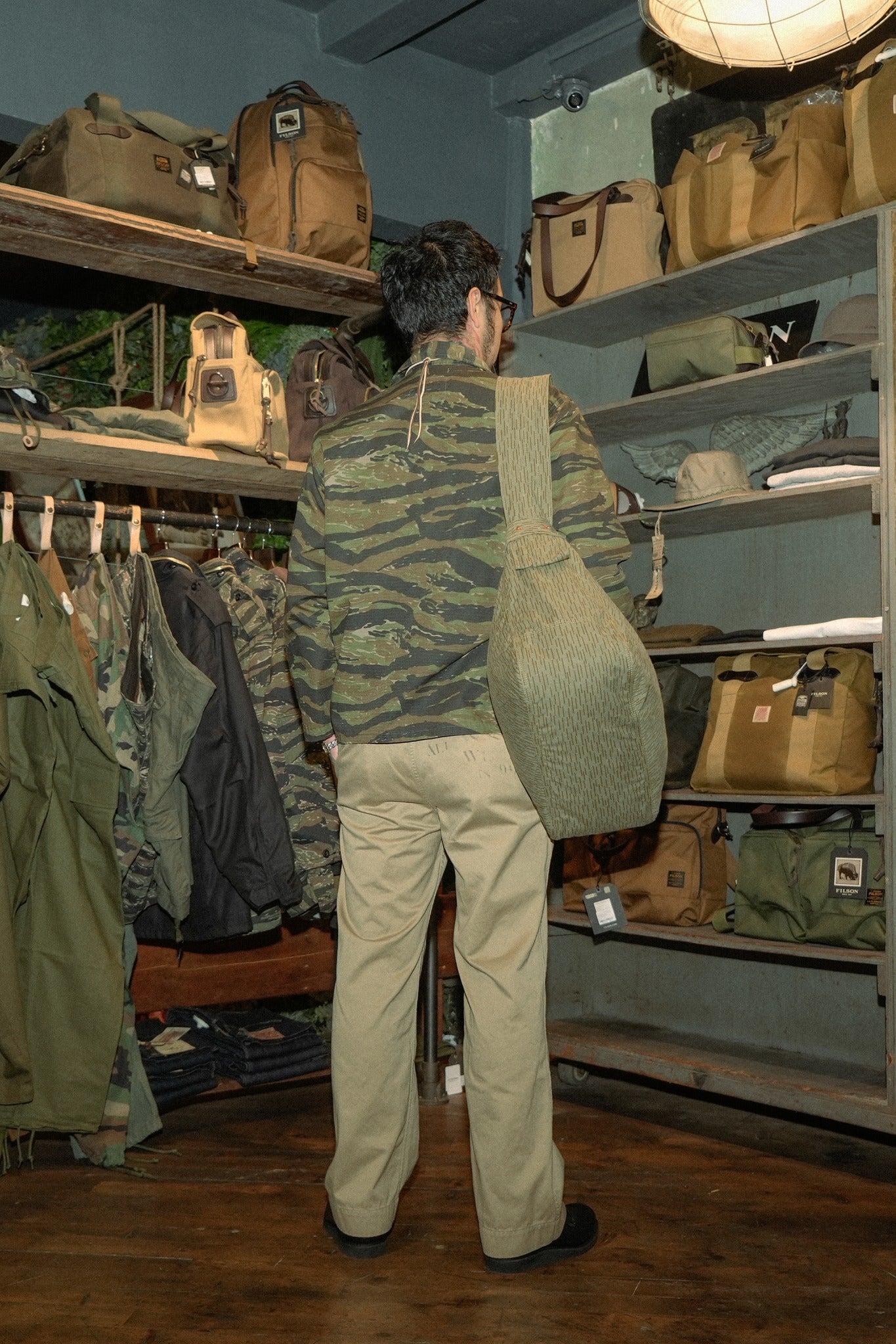 GERMAN RAIN DROP CAMO REMAKE NEWSPAPER BAG - VINTAGE