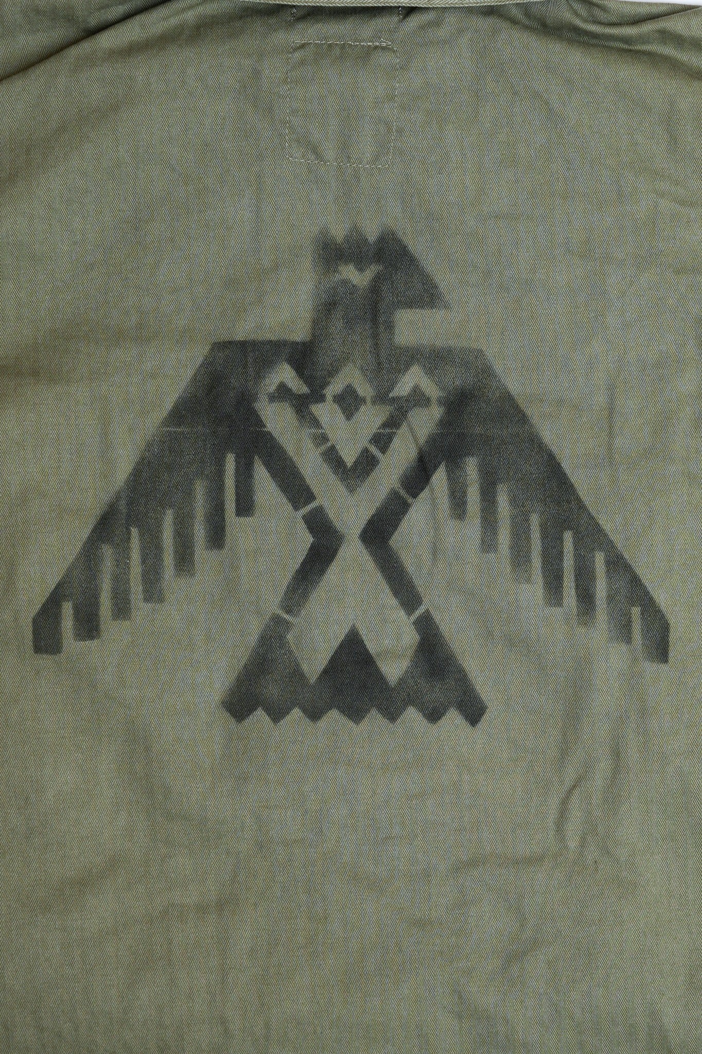 HBT P-43 TYPE STONE-WASH STENCILED JACKET TYPE 2 - GREEN