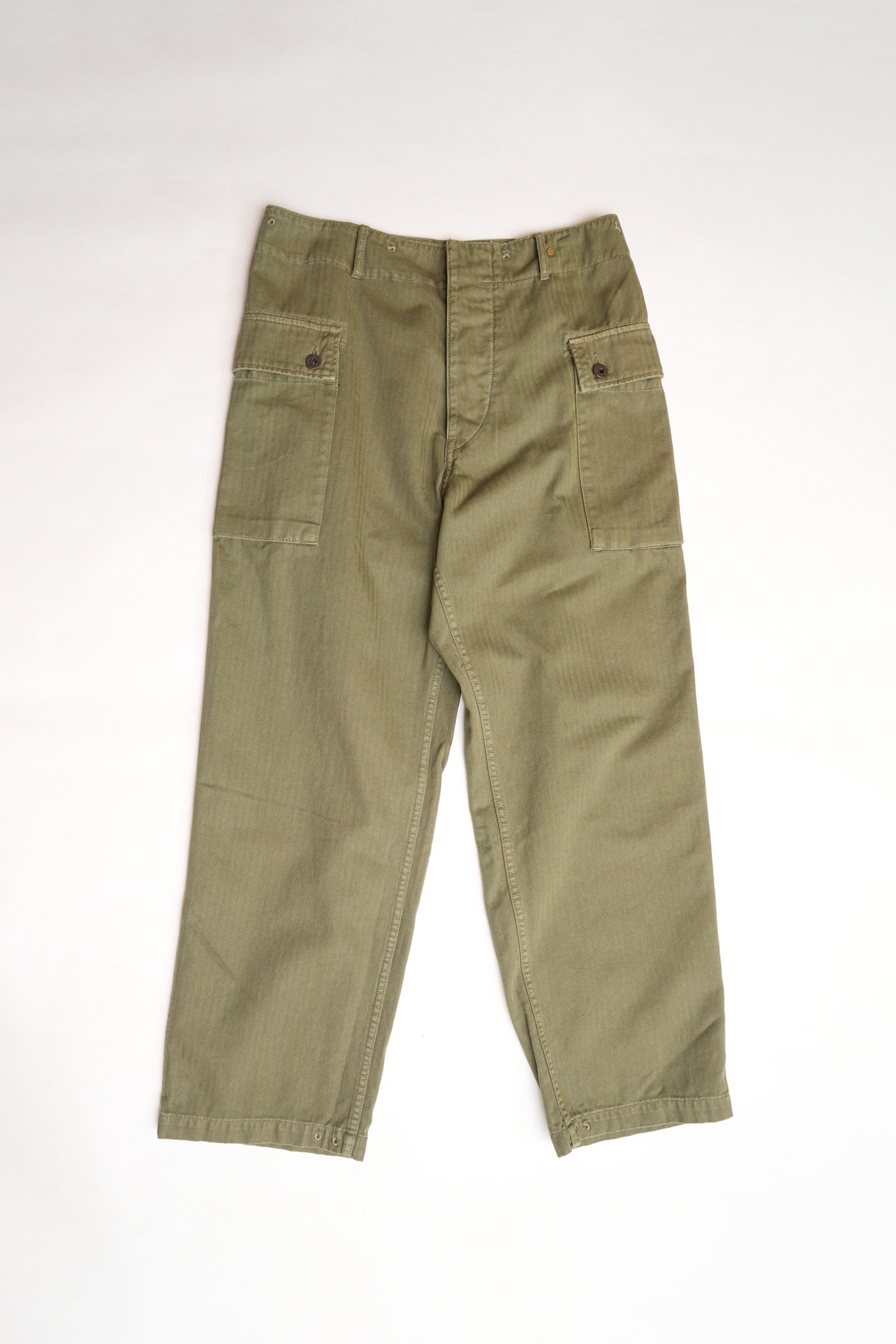 COTTON HBT P-44 MONKEY PANTS - GREEN