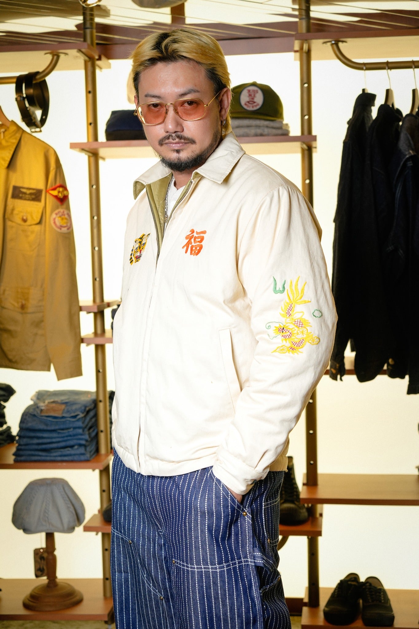 51514 REVERSIBLE VIETNAM JACKET - OFF WHITE
