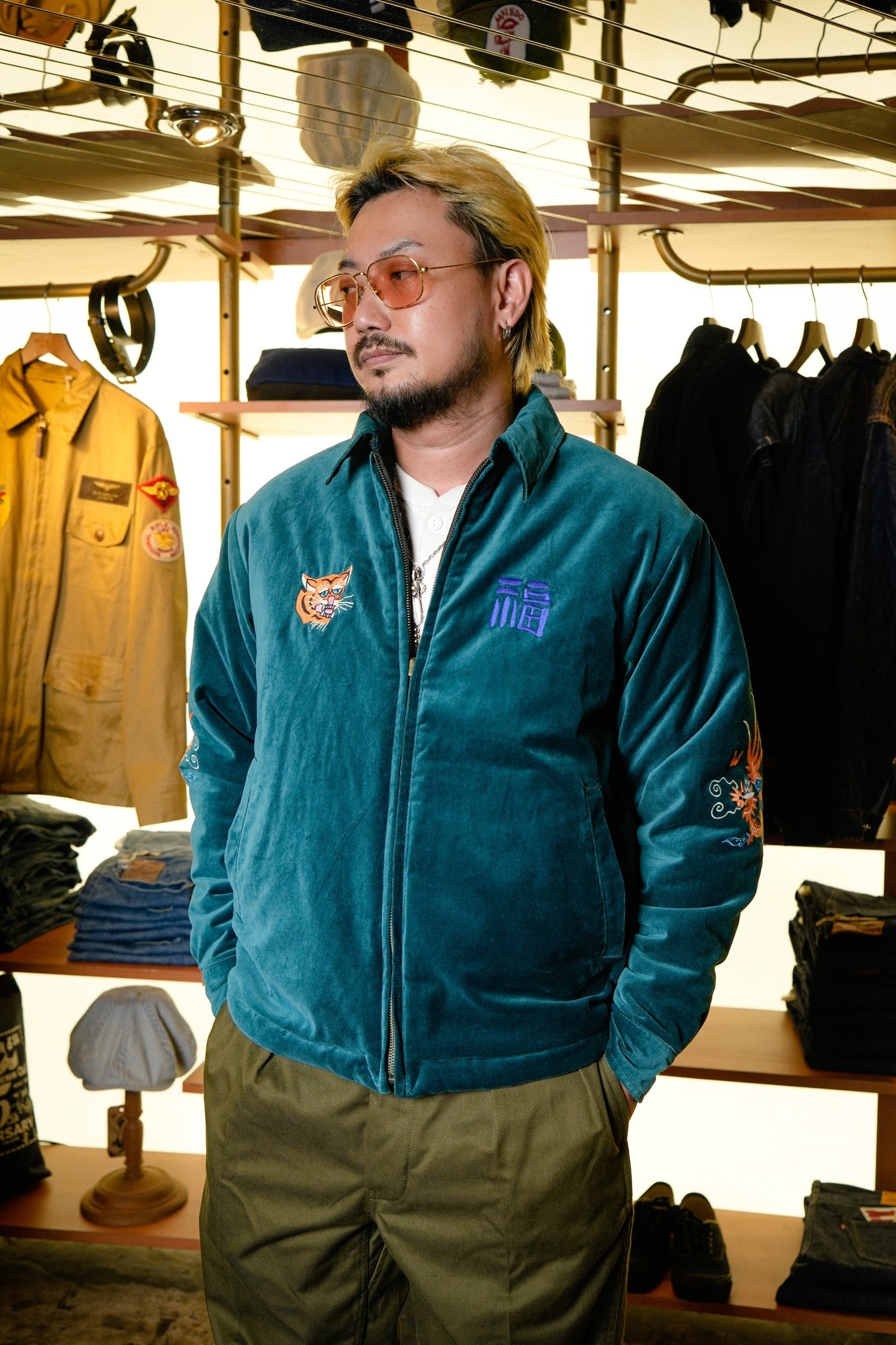 51515 REVERSIBLE VIETNAM JACKET - GREEN