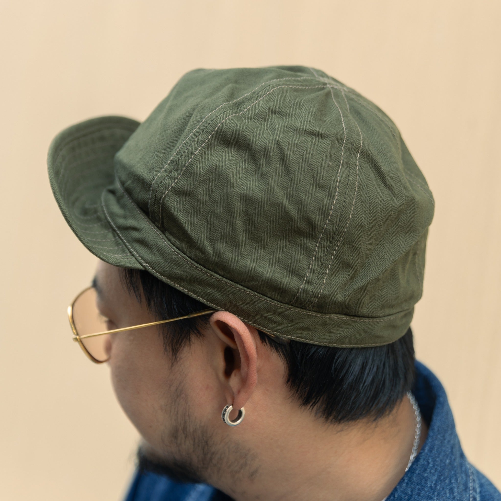 6774 USMC HBT CAP - OLIVE DRAB